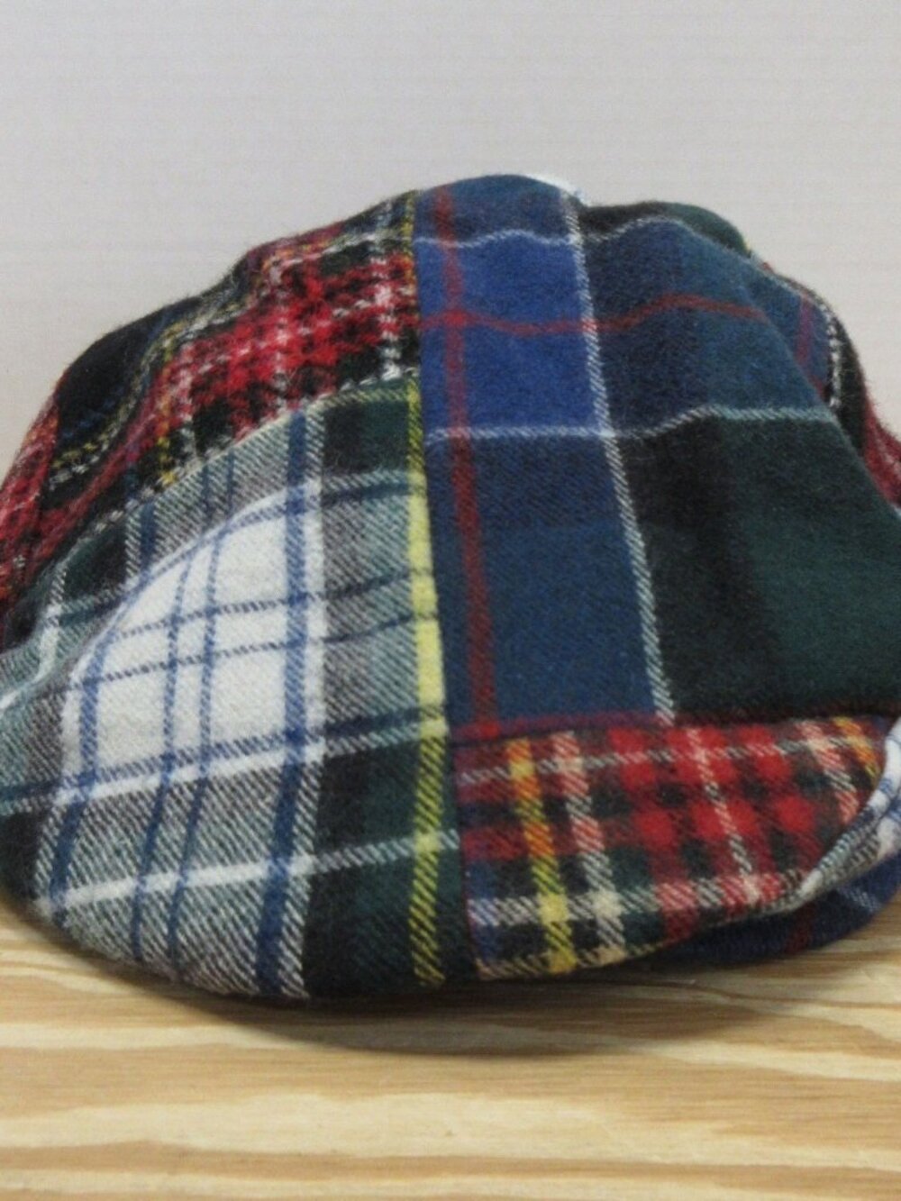 J Crew Hat Cap Large XL Newsboy Wool Patchwork Plaid Flat Cap Preppy